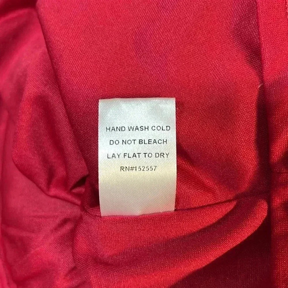 JessaKae Collared Long Sleeve Red Crochet/Lace Dress Size M - Picture 9 of 10